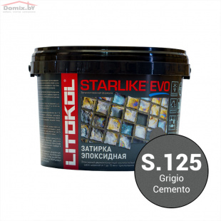 Фуга для плитки Litokol Starlike Evo S.125 Grigio Cemento (2,5 кг)